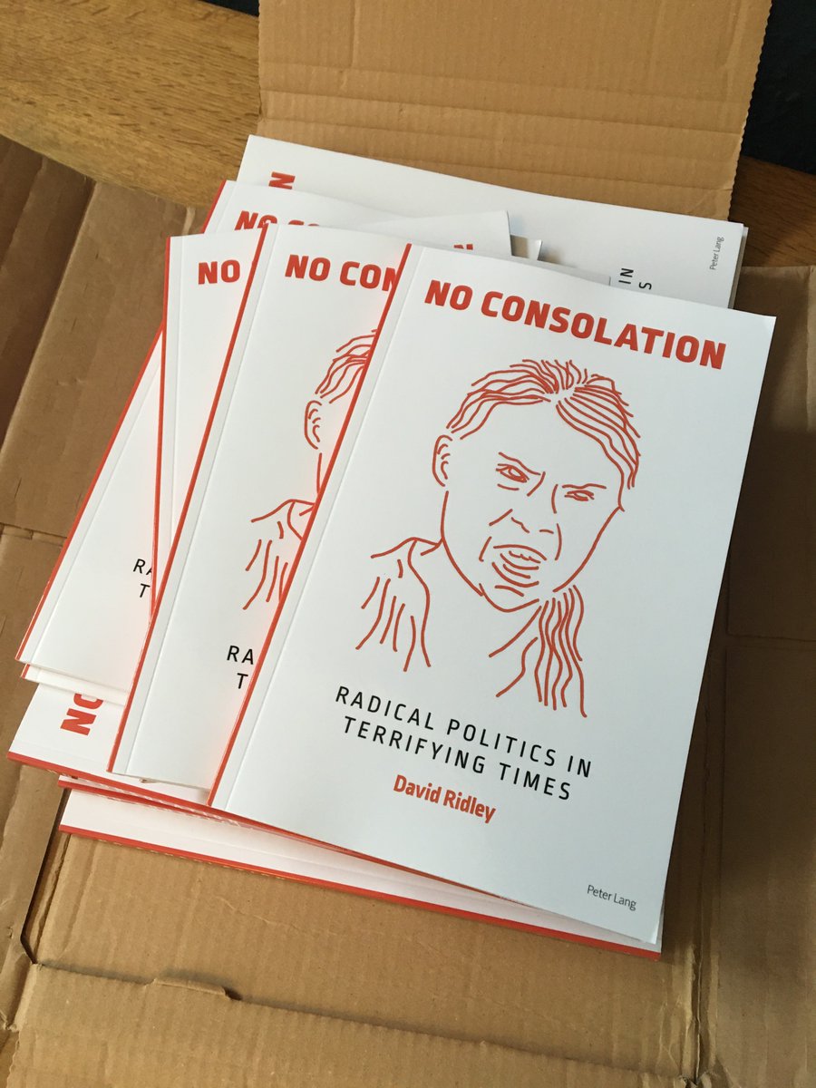 Hot off the press! 

My new book No Consolation: Radical Politics in Terrifying Times (<a href="/PeterLangOxford/">PeterLangOxford</a>)

Buy one here: peterlang.com/document/12818… 

Come to launch events organised by <a href="/GramsciSociety/">The Antonio Gramsci Society UK</a> (26 Oct) and <a href="/Post16Educator/">Post-16 Educator</a> (10 Nov)