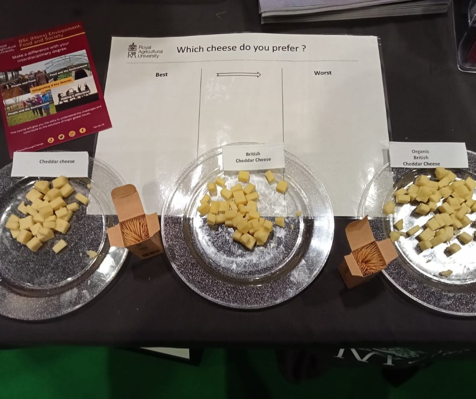 RoyalAgUni's tweet photo. We're at #NewScientistLive in London today! Come and see us on stand E12 in Future of Food and Farming, and get involved in the activities we have on offer 🧀
#thrivethroughchange @newscientist https://t.co/cHC9xzWGuk