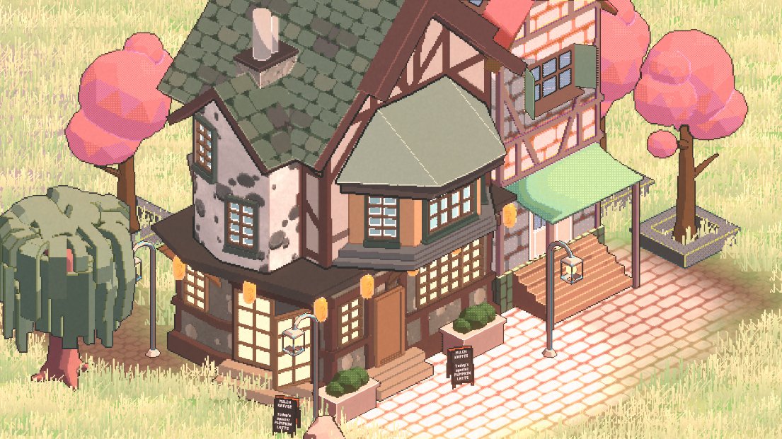 uncommoonart's tweet photo. saw that you can post pics and gifs together now, so here's some ingame screenshots and turnarounds side by side! ☕🌸

#gamedev #indiedev #madewithunity #pixelart https://t.co/M7PYHIyGYa