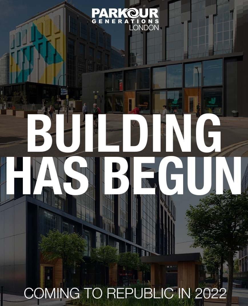 NEW PARKOUR GYM INCOMING!

Building works at our new London training facility <a href="/RepublicLDN/">Republic</a> have commenced. We can’t wait to welcome you in 👊

#parkour #pkgen #pkgenlondon