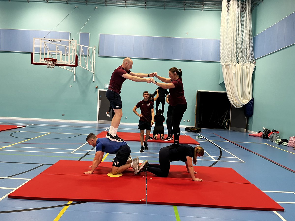 CaraLambPE's tweet photo. #StrathPGDE Team PE did not disappoint with their micro teaching this week. I gave them a theme and they came back with mega creativity in their gymnastics lessons…. All whilst facilitating learning in all 4 domains through the cooperative learning morning. Super impressive! 🤸🏽♀️ https://t.co/IO2aCi0S1J