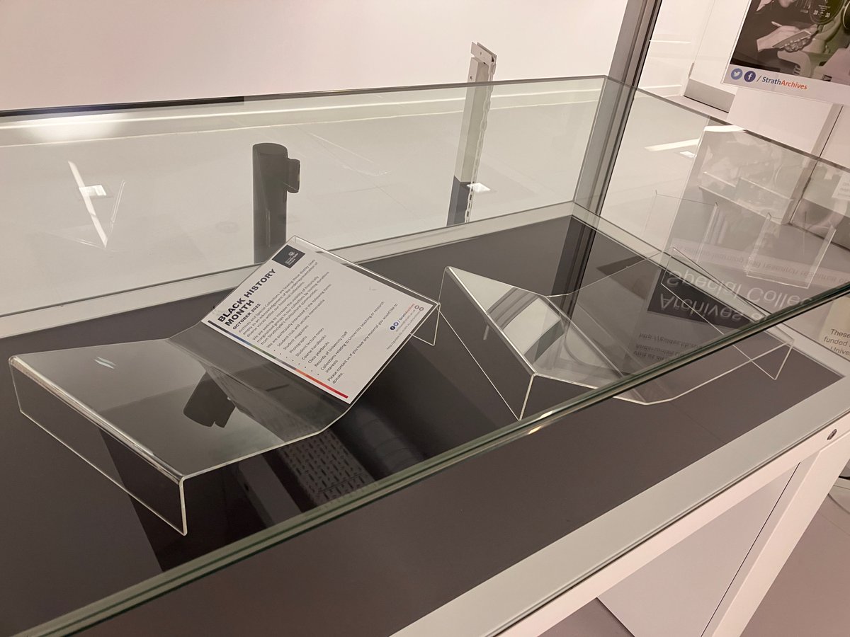 (1/2) This month our Archives and Special Collections display cases on Level 3 of the Library lie empty as an acknowledgement of the underrepresentation of diverse voices within our historical collections...