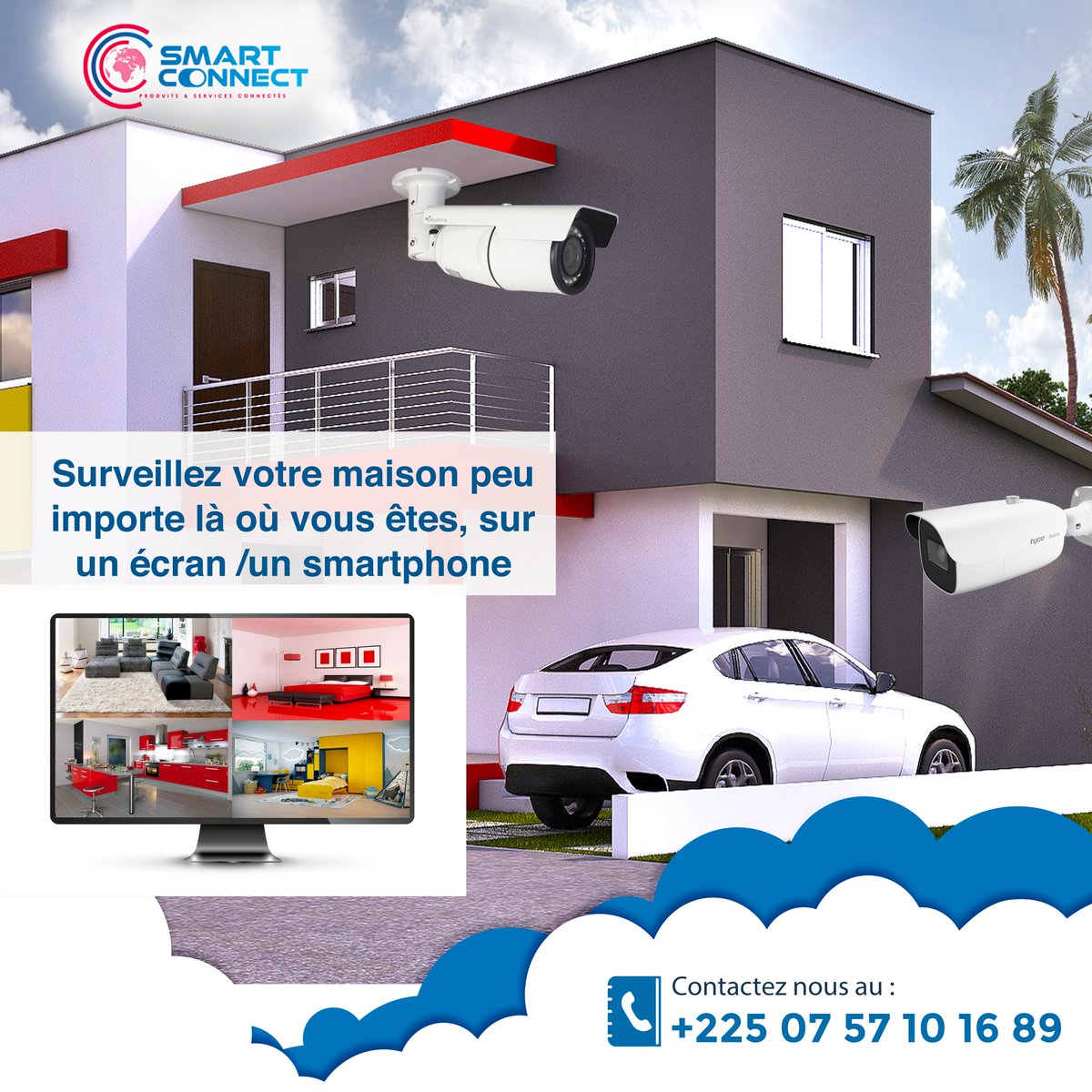 Smart_connect1's tweet photo. Surveillez votre maison/entreprise  peu importe où vous êtes, sur un écran ou votre smartphone .

📌Caractéristiques caméra CCTV:
-Angle de vision 120°
-Détection de mouvement 
-Microphone intégré (pour certains modèles)
-Caméra IP ou Coaxial https://t.co/fzRXdAcG7Y