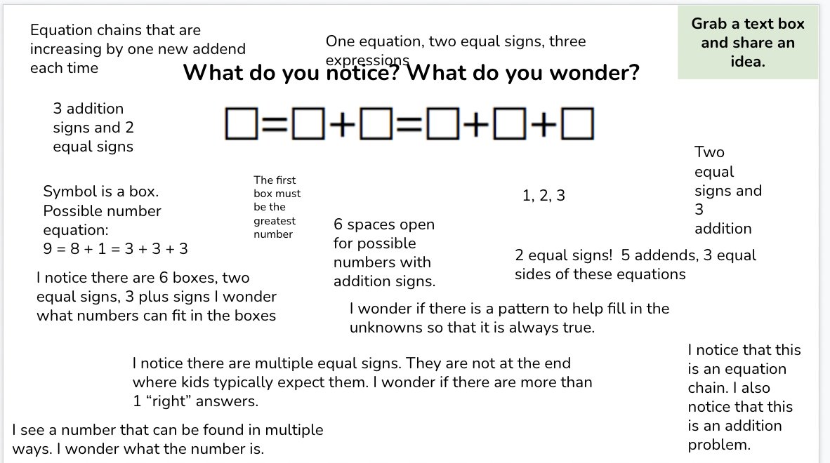RawdingMolly's tweet photo. So awesome connecting about #BecomingMath Ch 1 & 2 "Breaking the Cycle" and What Do Mathematicians Do?
Interactive slides increase opportunities for sharing thinking & making connections!
Love hearing the ideas for how we can make math more inviting, more open, and more fun! https://t.co/EeCOkrwspu