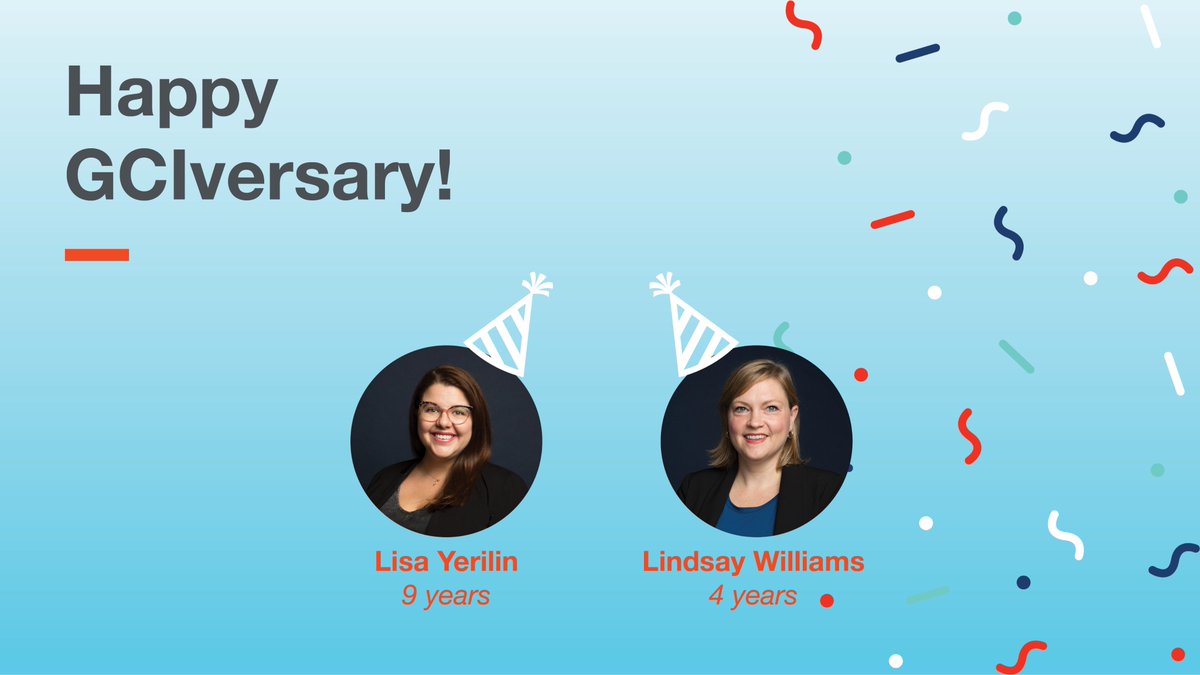 Last month, we celebrated some anniversaries! Happy 4-year "GCIversary" Lindsay and Happy 9-year "GCIversary" Lisa.  

We're so happy to have you both l on the team! 

#teamgci #gciculture #workanniversary