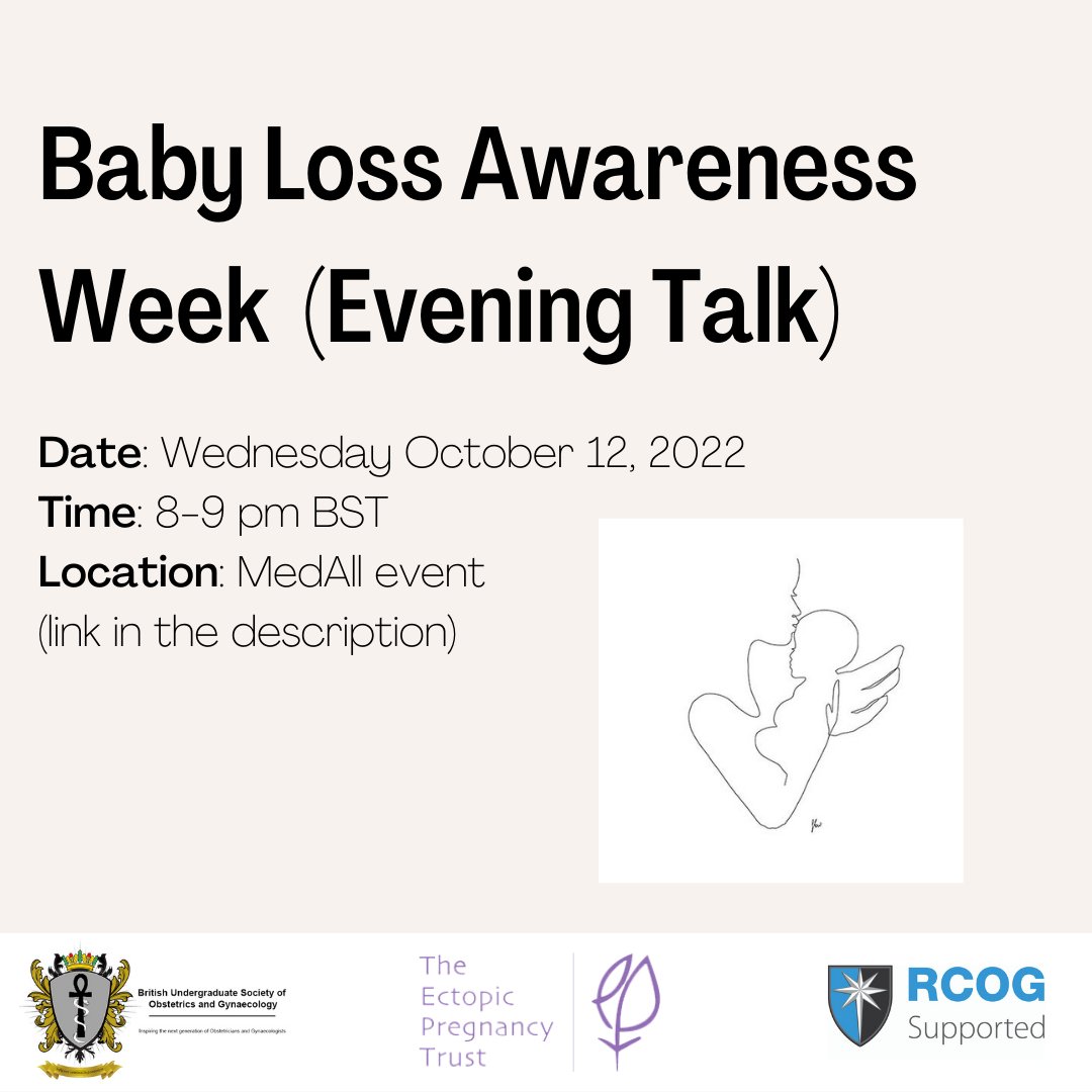 TheBUSOG's tweet photo. Next week marks the 20th Baby Loss Awareness week. We are very fortunate to have Munira Oza, Director of The EPT, talking about the range of experiences of pregnancy and baby loss, its impacts, and caring for those affected.

Link to the event will be released shortly! @TheEPT https://t.co/mKxgeWUyuE