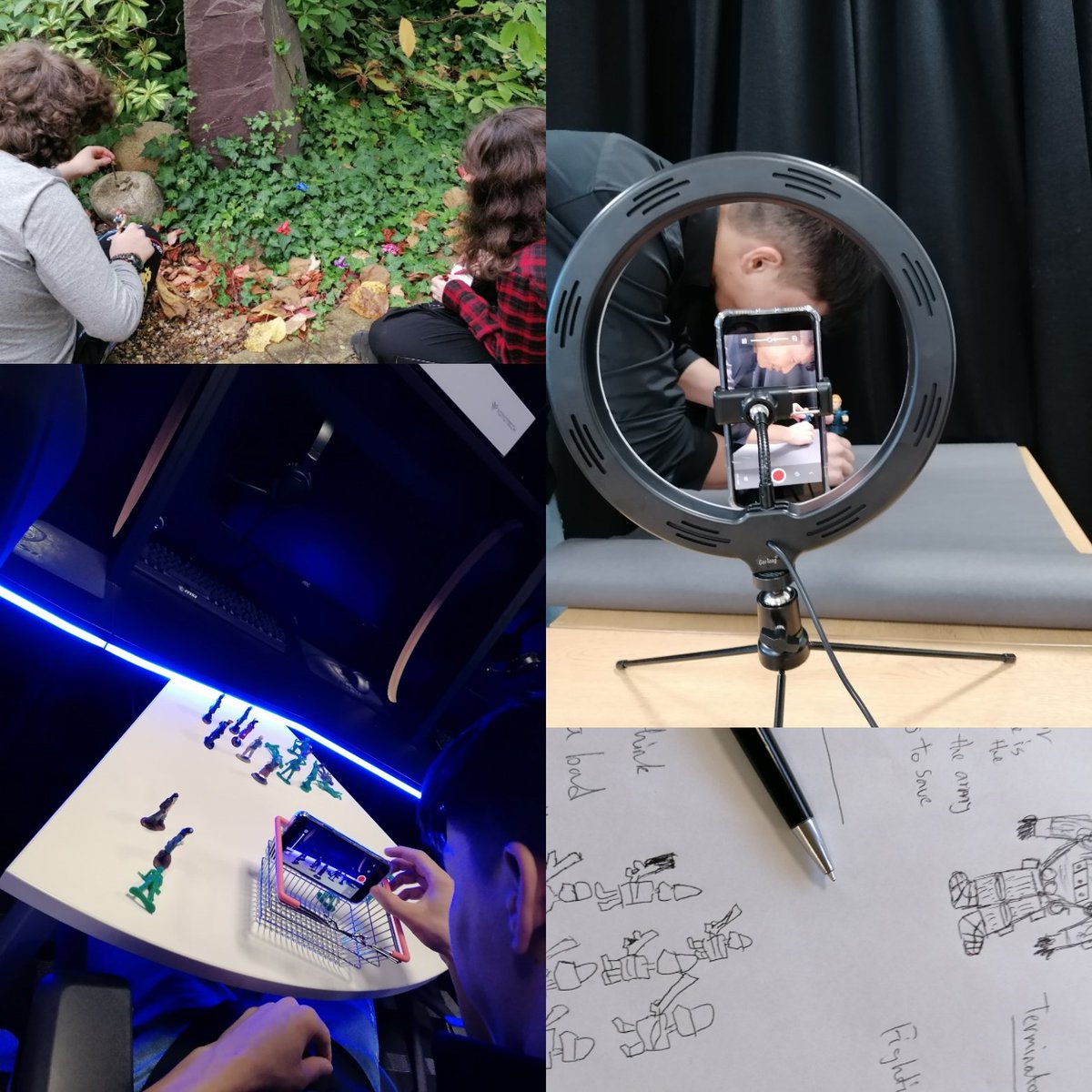 MichaelDigiFCOT's tweet photo. Today in #EntryLevelMedia we were photographing mini-figures. Students planned their shots and used all sorts of locations; the Japanese Courtyard, the classroom and our eSports arena. All the while they are helping eachother create stop motion too. https://t.co/YFtVrbJlUn