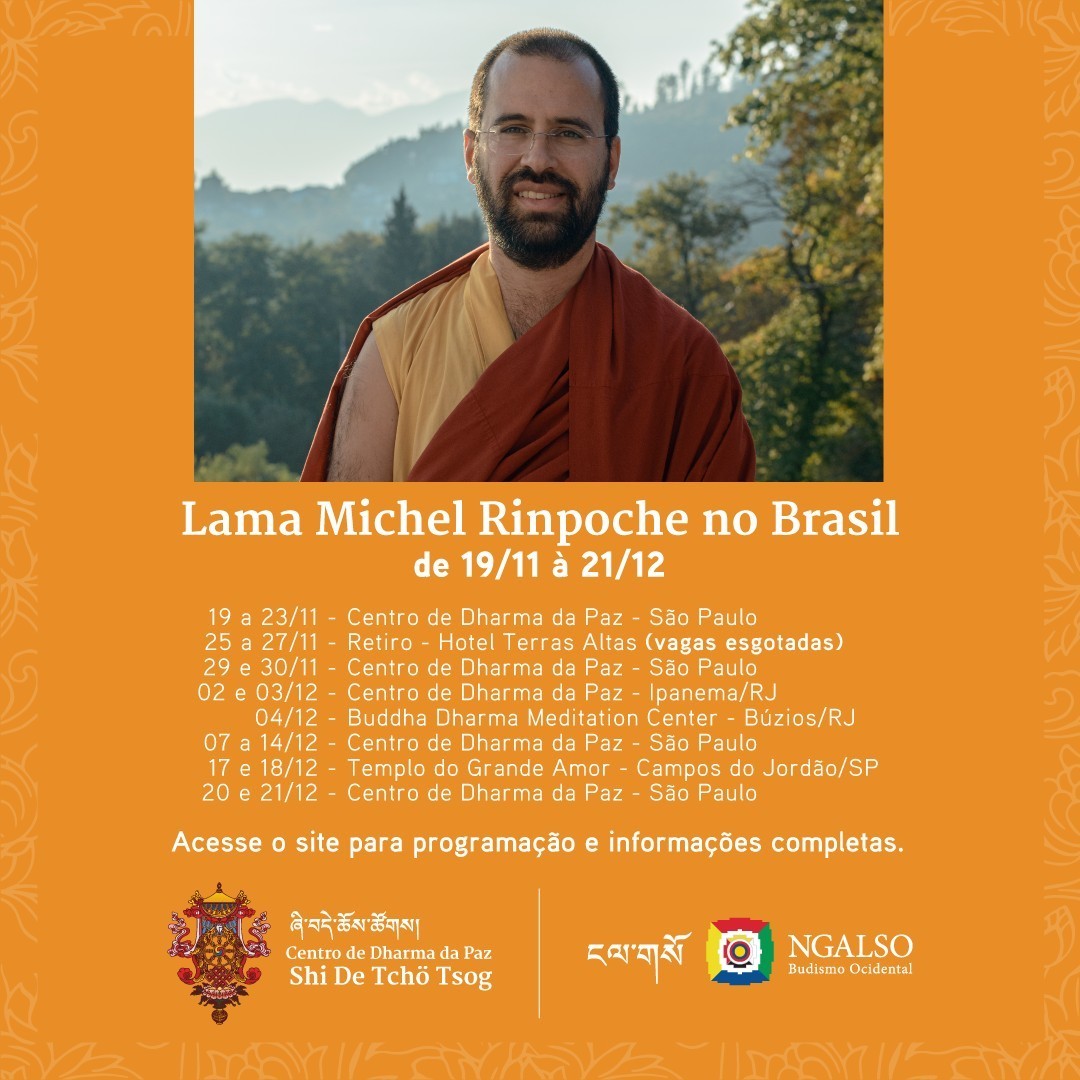 lamamichel's tweet photo. Programe-se! Lama Michel Rinpoche no Brasil.

Programação completa acesse o site:
 https://t.co/biAscoM3ya

#lamamichel #ngalso #buddhism #lamamichelrinpoche#centrodedharmadapaz #centrodedharma https://t.co/sdWRoK463P