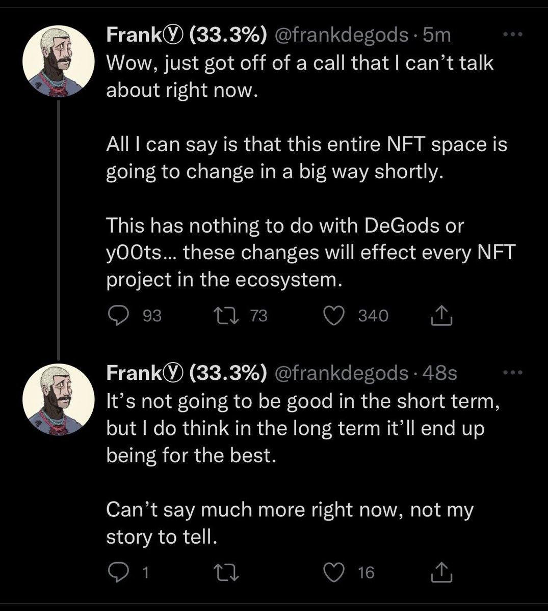 Yea what we guys see, they couldn’t 🪐🌈
<a href="/frankdegods/">Frank</a> 🦹🏼‍♂️
#NFTs  #NFTProject #NFTdrop #NFTdrops #nftcollectors #NFTCollection #NFTCommunity #GiveawayAlert #GiveawayNFT #NFTGiveaways