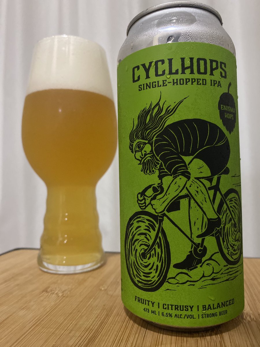 🍺CYCLHOPS (Enigma) by Strange Fellows Brewing

#CraftBeer #Beer #biere #birra #cerveza #啤酒 #수제맥주 #クラフトビール #クラフトビール好きと繋がりたい
