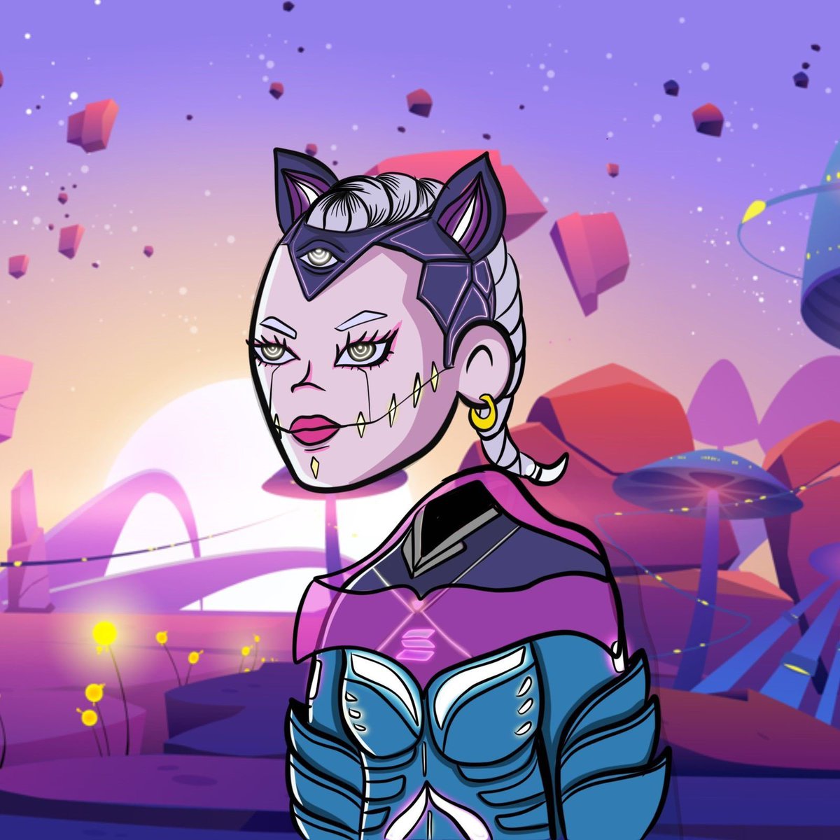 In love with the art. Colorful, pretty, clean &amp; futuristic. Describes me perfectly. Love the 1/1 by @necklesneighbor ❤️