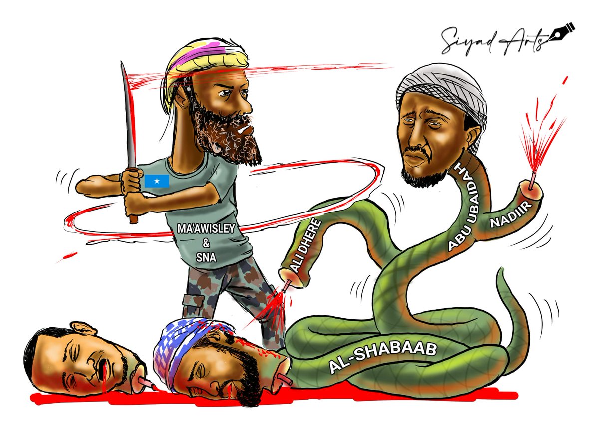 artssiyad's tweet photo. If you want to kill a snake, cut off its head.
In a week, two Alshabaab commanders have been killed. Next in line is Abu Ubaidah.

Somalia will soon be liberated from Alshabab!
#Mogadishu #SiyadArts https://t.co/7au2RdJ4gq