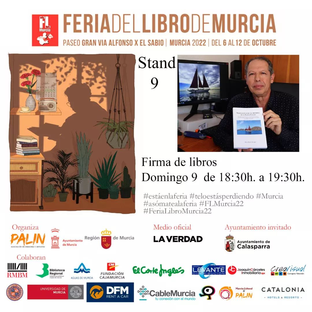 artvmurcia's tweet photo. Nuestro compañero Rafael Hortal Navarro presenta en la @feriaLibroMurci su nueva obra, donde menciona a @artvmurcia y la colaboración con @ORMurcia https://t.co/bvQWs8lOJ7