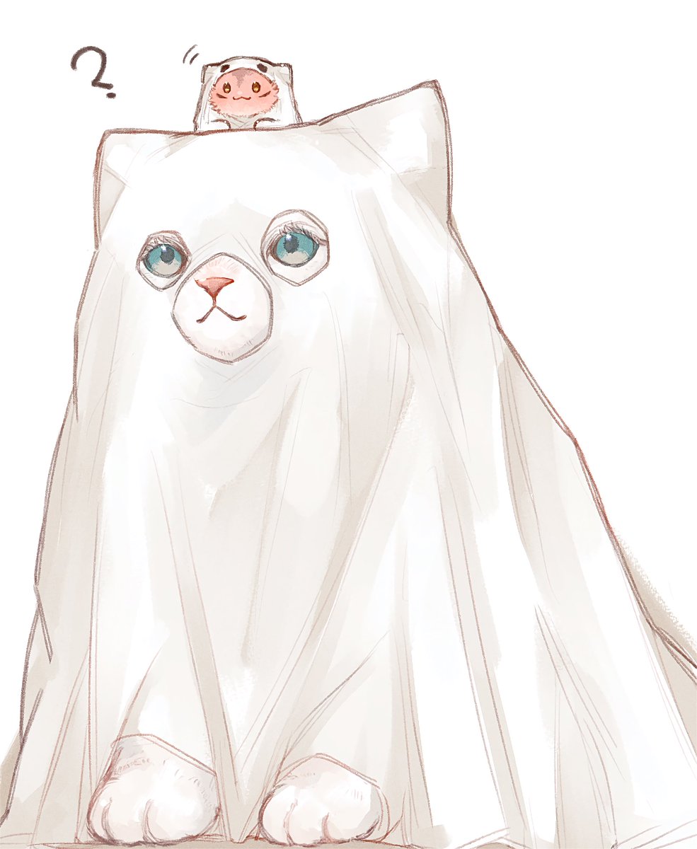 ghost costume white background no humans ? simple background animal :3  illustration images