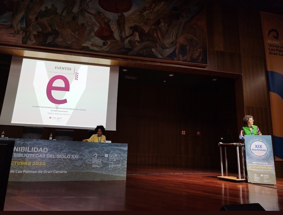 <a href="/rebiun/">REBIUN</a> <a href="/usal/">Universidad de Salamanca</a> Bibliotecas universitarias y públicas de Salamanca en  <a href="/XIXwsREBIUN/">XIX Workshop REBIUN de Proyectos Digitales</a>, <a href="/bibliotecasusal/">Bibliotecas USAL</a> <a href="/BibliotecaUPSA/">Bibliotecas UPSA</a> , <a href="/casaconchas/">Biblioteca Salamanca</a>.
Hoy con <a href="/fcampal/">Felicidad Campal</a>