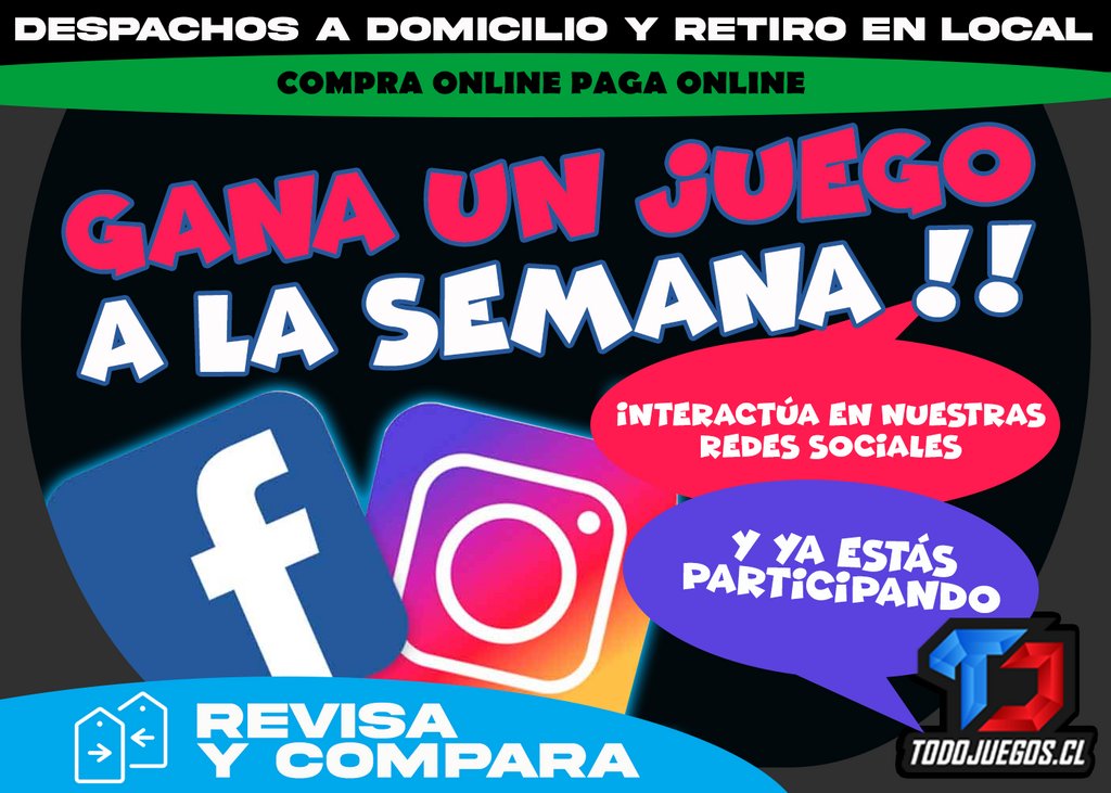 todojuegos_cl's tweet photo. ¿Ya estas participando en Concurso de Todojuegos?
Gana 1 Juego a la semana en nuestras redes sociales
Comenta, Comparte , dale me gusta y ya estas participando
Condiciones aca…
https://t.co/nSx4dWUyb2
#ps3 #ps4 #ps5 #nintendoswicth #switch
#play4 #play5 #xone #todojuegos.cl https://t.co/8iA6nTEJmJ