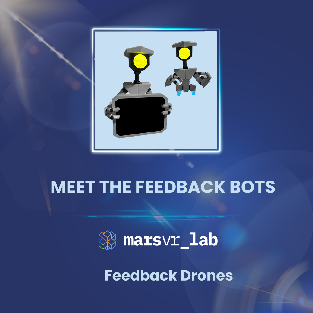 marsvrlab's tweet photo. Happy Friday! 

Meet the Feedback Bots who are responsible for providing the #XPod user feedback after completing each level within the game. They are roughly 3-4 feet tall and hover through the air. Stay tuned for more! 

#pediatrictherapy #TeamProfiles #XPodCharacters https://t.co/iAnk2DI5XP