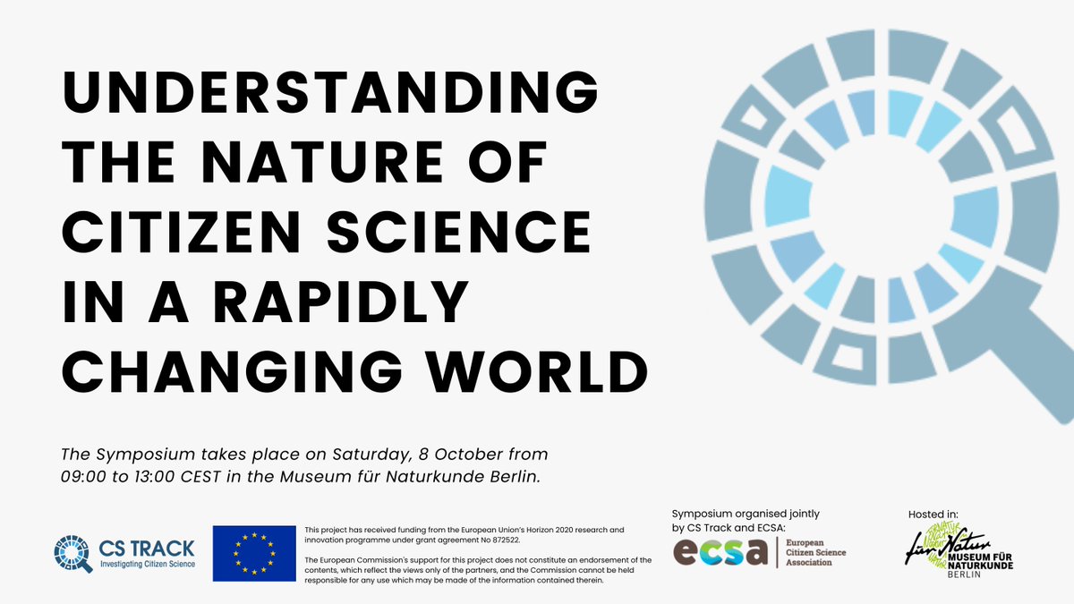 cstrackproject (@cstrackproject) on Twitter photo Looking forward to seeing you tomorrow!
Symposium "Understanding the nature of citizen science in a rapidly changing world "
🗓️ 09:00 to 13:00 CEST
📌 @mfnberlin
ℹ️ Full programme: cstrack.eu/wp-content/upl…
*Symposium organised jointly by CS Track and <a href="/EuCitSci/">European Citizen Science Association</a>. #ECSA2022 Looking forward to seeing you tomorrow!
Symposium "Understanding the nature of citizen science in a rapidly changing world "
🗓️ 09:00 to 13:00 CEST
📌 @mfnberlin
ℹ️ Full programme: cstrack.eu/wp-content/upl…
*Symposium organised jointly by CS Track and <a href="/EuCitSci/">European Citizen Science Association</a>. #ECSA2022