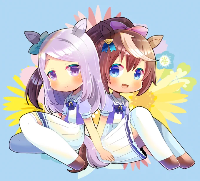 タグ見かけたので便乗…! #あなたのあお色の作品を見せてください #艦これ #ウマ娘 