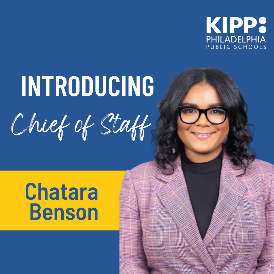 Meet our new Chief of Staff, Chatara Benson. She has served in leadership roles on <a href="/KIPPPhilly/">KIPP Philadelphia Public Schools</a>’s Development team for the past four years and we look forward to all the contributions she will make in her new role. #kippphilly #futurewithoutlimits