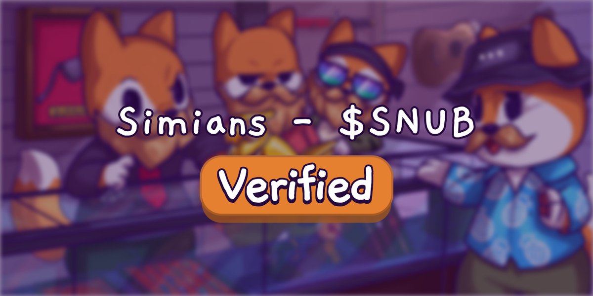 Simians' Utility Token (famousfoxes.com/tokenmarket/Yy…) has been verified on our Famous Token Market, a safe and secure way to p2p trade tokens! 🟠
@xSimiansNFT

<a href="/FamousFoxFed/">Famous Fox Federation 🦊🟠</a> #FamousFoxes $SOL #SolanaNFTs
