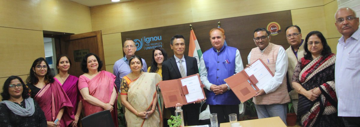 OfficialIGNOU's tweet photo. Signing of IGNOU -UNICEF MoU for Certificate Programme on Early Childhood Care and Education

@UNICEFIndia @IgnouVc https://t.co/JUwEHpXgaB