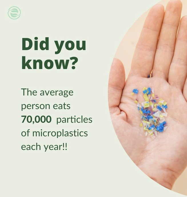 innoplasticc's tweet photo. #Microplastics can float in the air and land on your food, and it’s invisible to your eyes.
Over the course of a meal, you’re most likely consuming around 100 bits of microplastic and, in a year, closer to 70,000 pieces.
Shocking!! isn’t it?
#saynotoplastic #innoplastic https://t.co/qm1DlpJNpO