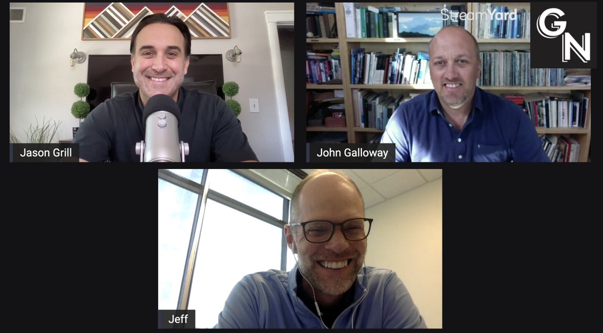 Awesome <a href="/GrillNationShow/">Grill Nation with Jason Grill</a> this week with <a href="/IamFarmerJohn/">John Galloway, of Kansas 🇺🇸</a>, Founder <a href="/_40NORTH/">40NORTH</a>  (40Northdesign.com) and <a href="/phillipskc/">Jeff Phillips</a>, Sr. VP <a href="/LandmarkNatlBan/">Landmark Natl Bank</a> (BankLandmark.com) Incredible dialogue. Check it out below! #KC

Listen: lnkd.in/gteDQGJH🎙️
Watch: lnkd.in/g_jDVcg8📺