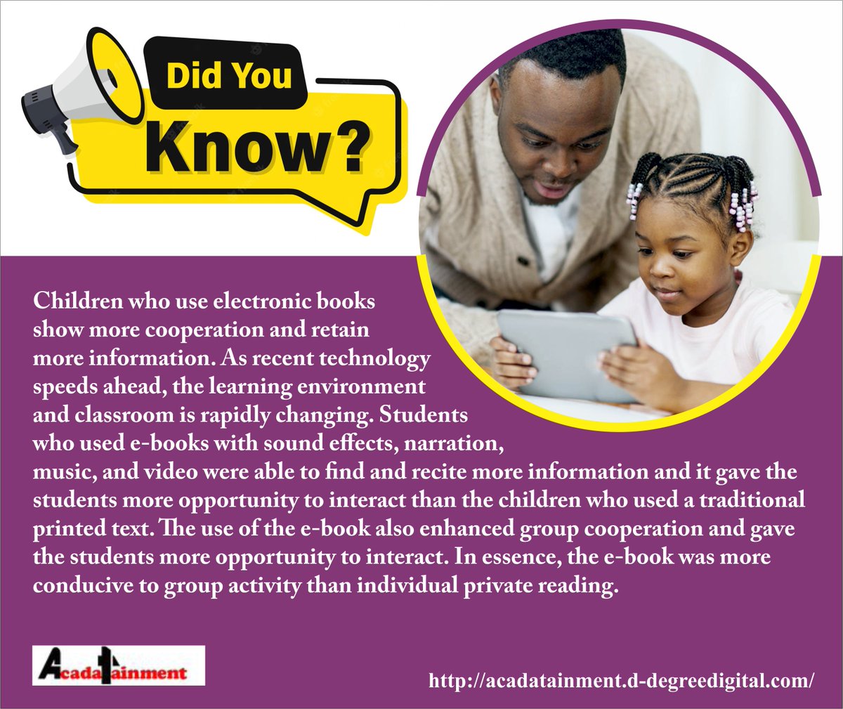 acadatainment's tweet photo. Another round of “DID YOU KNOW?” with ACADATAINMENT. Double tap to like and Tell us in the comments what you think. 
 
#Tuesdaythoughts #DIDYOUKNOW #Brainstorm #Preschooler #fyp #Brainhealth #Explore #Factcheck #Learningisfun #knowledgeispower #Parenthood #Acadatainment https://t.co/zs0Xt0Fx0U