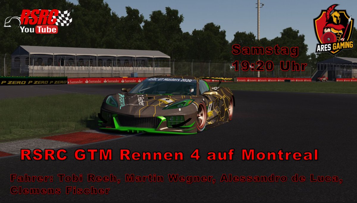 Morgen starten unsere Fahrer in das 4. Rennen der GTM Saison bei RSRC. Schaltet gerne ein: youtube.com/c/RealSimRacin…