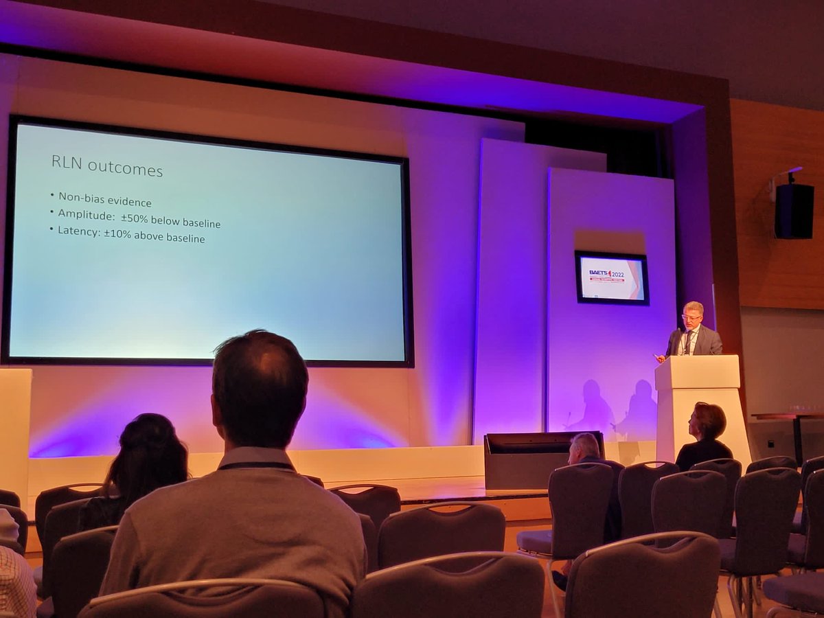 Honoured to present our experience of continuous inta-operative nerve monitoring in thyroid surgery at BAETS 2022 ⁦<a href="/BAETS_UK/">British Association of Endocrine&Thyroid Surgeons</a>⁩ ⁦<a href="/RaduMiSurgeon/">Radu Mihai</a>⁩ ⁦<a href="/ButterflyThyro/">Kate Farnell MBE</a>⁩ ⁦<a href="/ParathyroidUK/">Parathyroid UK</a>⁩ ⁦<a href="/enherts/">East and North Hertfordshire Teaching NHS Trust</a>⁩