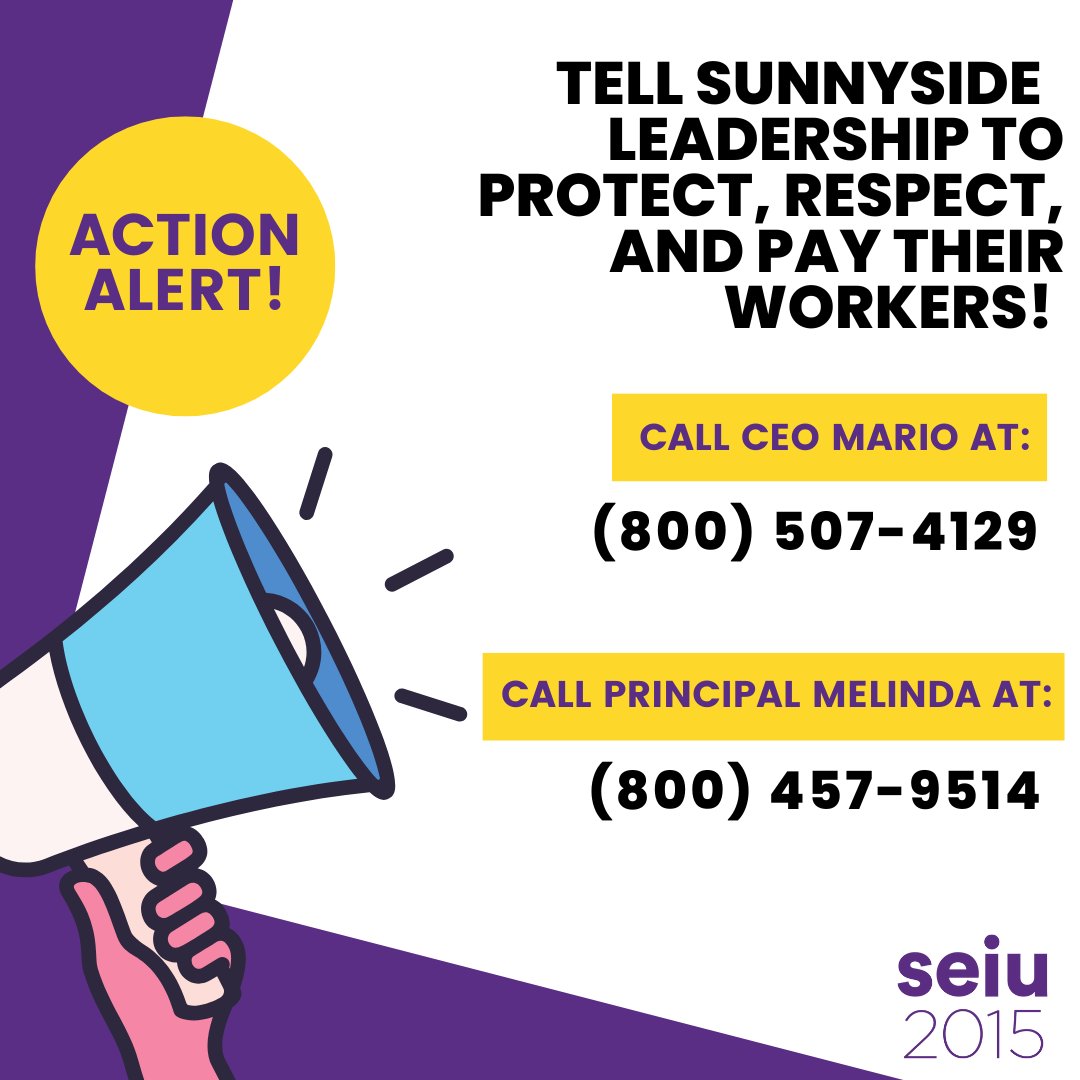aprildverrett's tweet photo. The strike is on and it won’t be over until management promises to #PutCareFirst! 
Stand with the worker at Sunnyside and call management today! #Strike #UnionStrong. https://t.co/njmJduCv5w