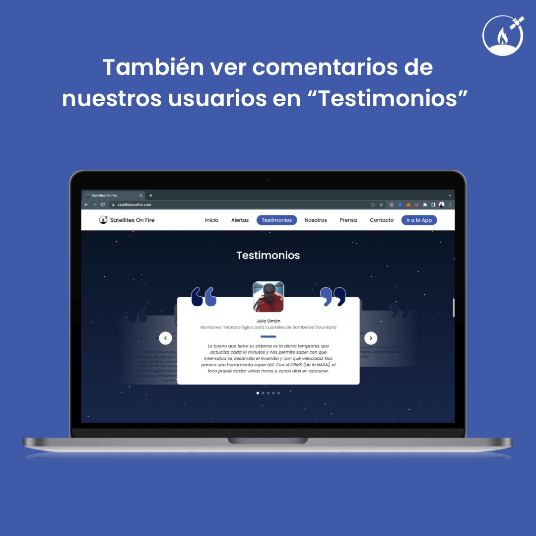 ¡Ya se encuentra disponible la nueva versión de nuestro sitio web!
¡Ingresá a satellitesonfire.com y probalo!
#incendiosforestales #climatechange 
#climatetech