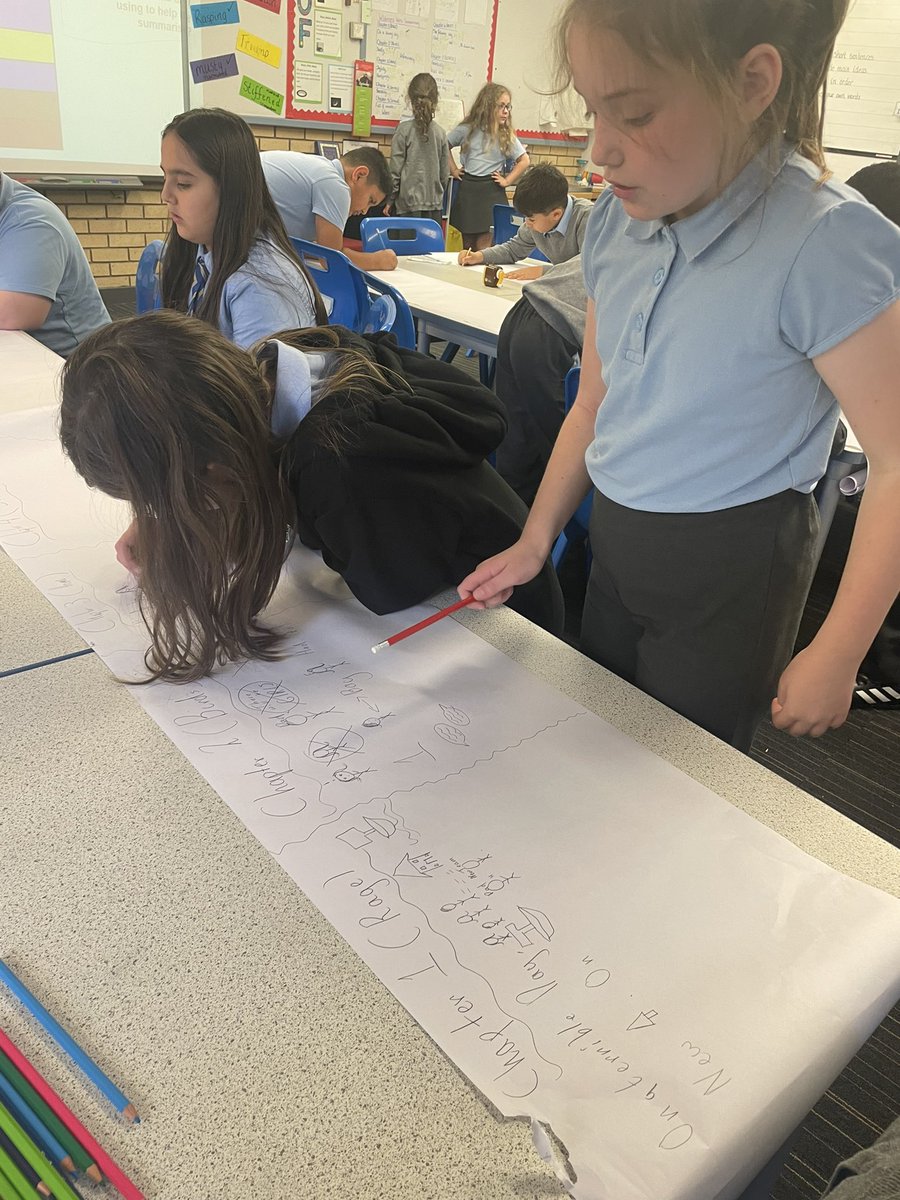 missboycex's tweet photo. P5 have been reading ‘Wilderness Wars’ by Barbara Henderson 🌧🦇. By using story mapping to summarise, they were able to retell the main events of each chapter in their own words 🤩 #summarising #reciprocalreading #active #stpaulswhiteinch https://t.co/7ZKAS4vUOD