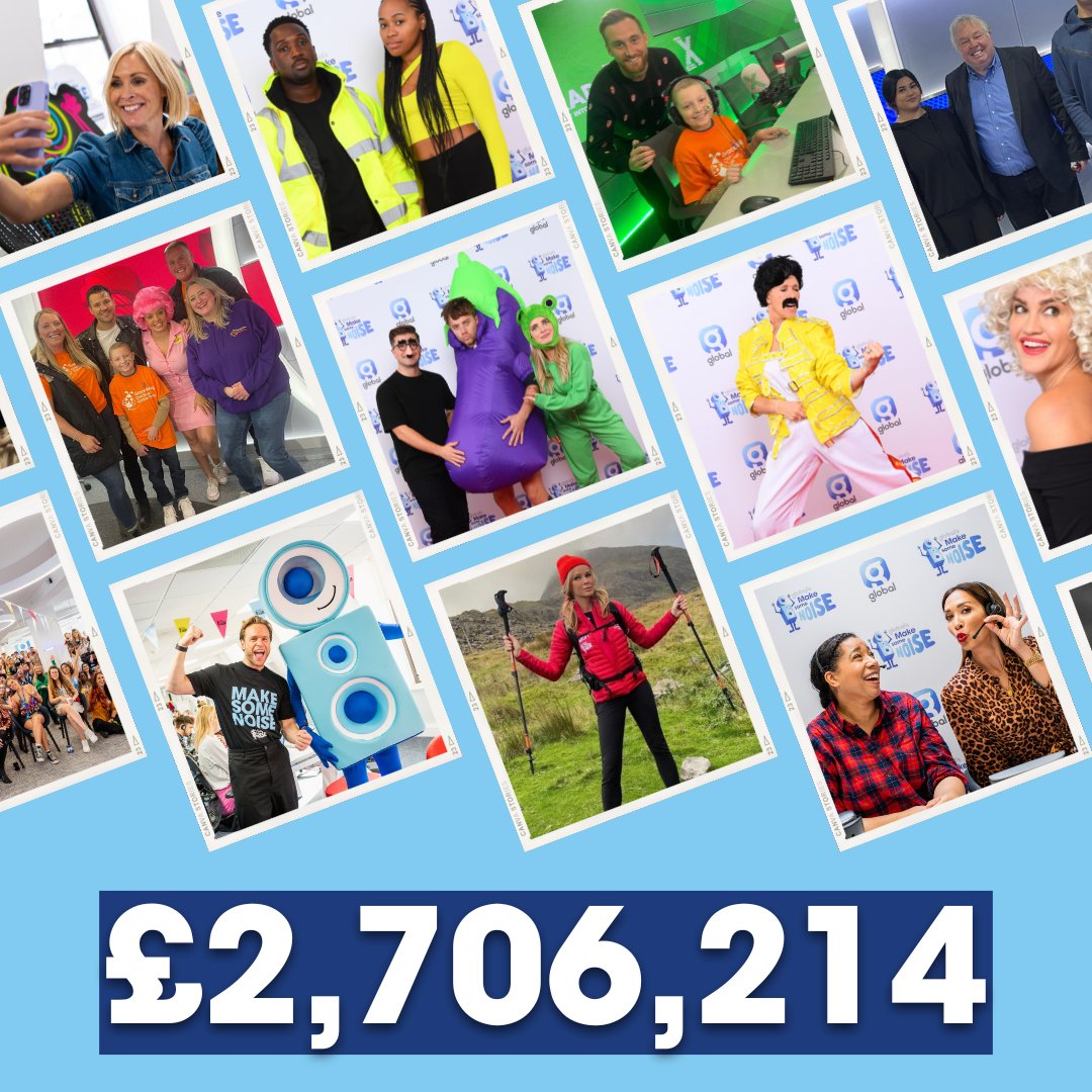 makenoise's tweet photo. WOW! You've helped us raise over £2.7million! This money will make a HUGE difference to brilliant small charities across the UK 👏

THANK YOU for your incredible generosity 💙

There’s still time to donate at https://t.co/M6T18v2cOD ✨

#MakeSomeNoise #HelpSmall #MakeSomeNoiseDay https://t.co/fy7zpNzbWS