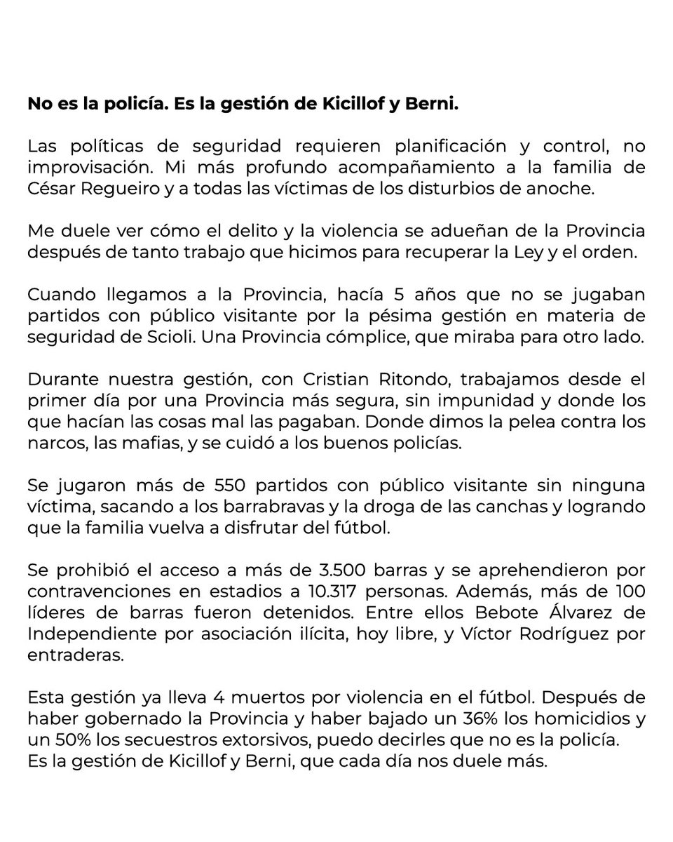 mariuvidal's tweet photo. No es la policía. Es la gestión de @Kicillofok y @SergioBerniArg. https://t.co/4zkDFe3Hu3