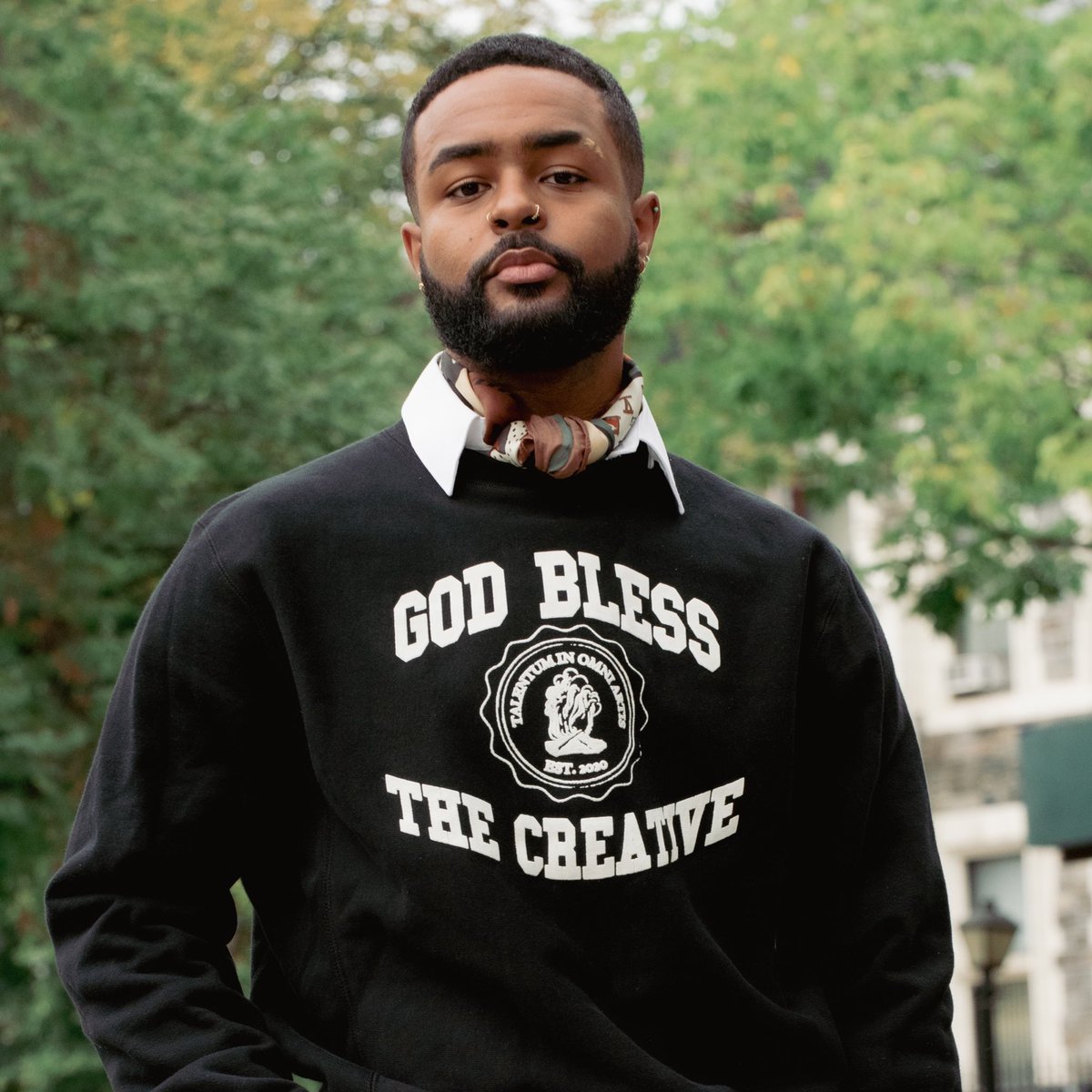 DPJolly_'s tweet photo. Hey Twitter, just landed a new drop for God Bless The Creative! I called it God Bless U (get it?) Preorder yours! https://t.co/d1tatcFYY7 https://t.co/GD0xDE6oF4