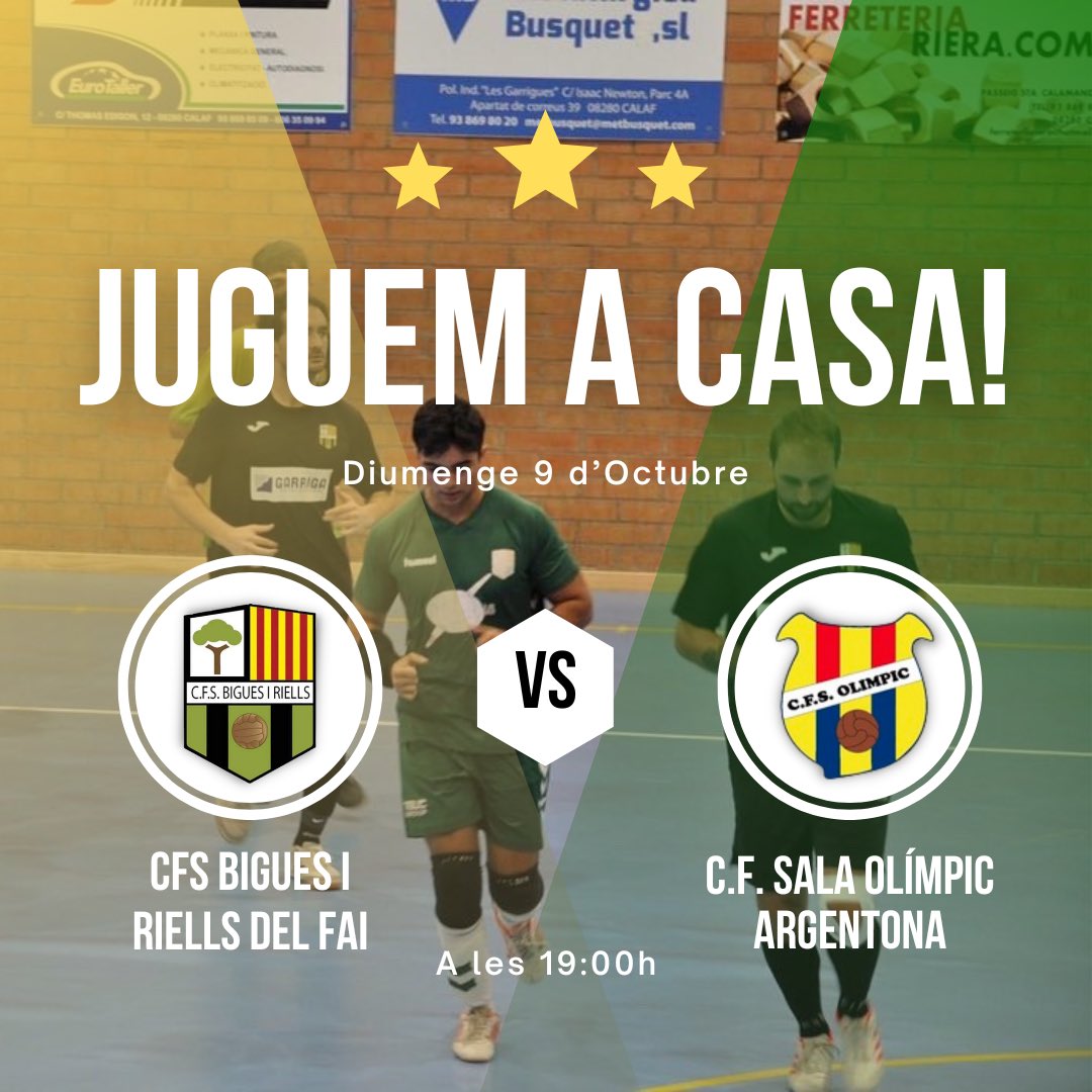 CFSBiR's tweet image. Primer partit a casa de la temporada! Aquest diumenge a les 19h al Pavelló de Bigues i Riells, no hi faltis!!