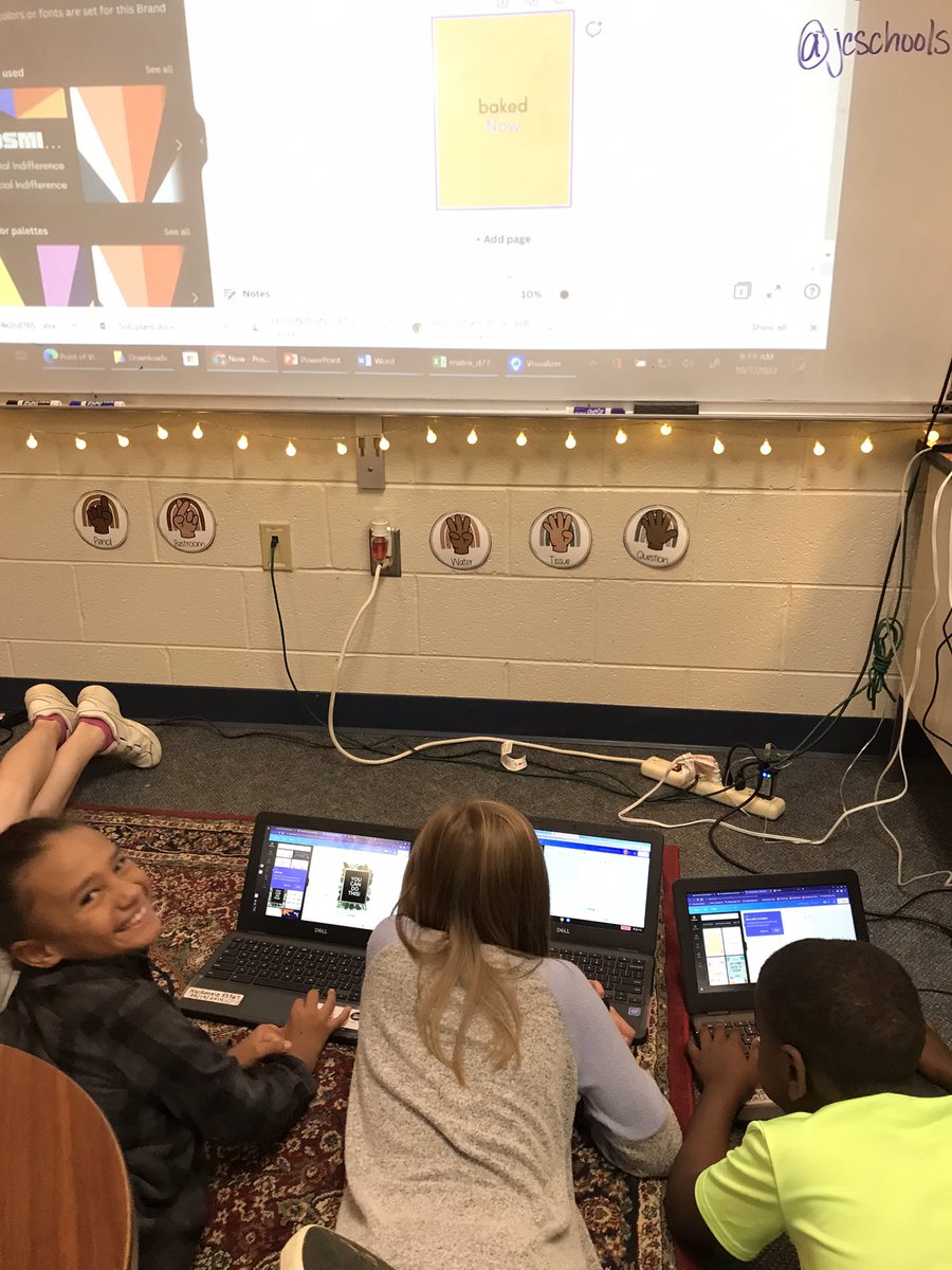 3rd graders wrapped up their novel study with a Character Analysis project. 
Step 1: Chose a character from the novel
Step 2: Make them a song playlist
Step 3: Create a concert poster using <a href="/canva/">Canva</a> #theylovedit
#JCSTechLeads <a href="/northside_jcs/">North Side Elementary</a>
