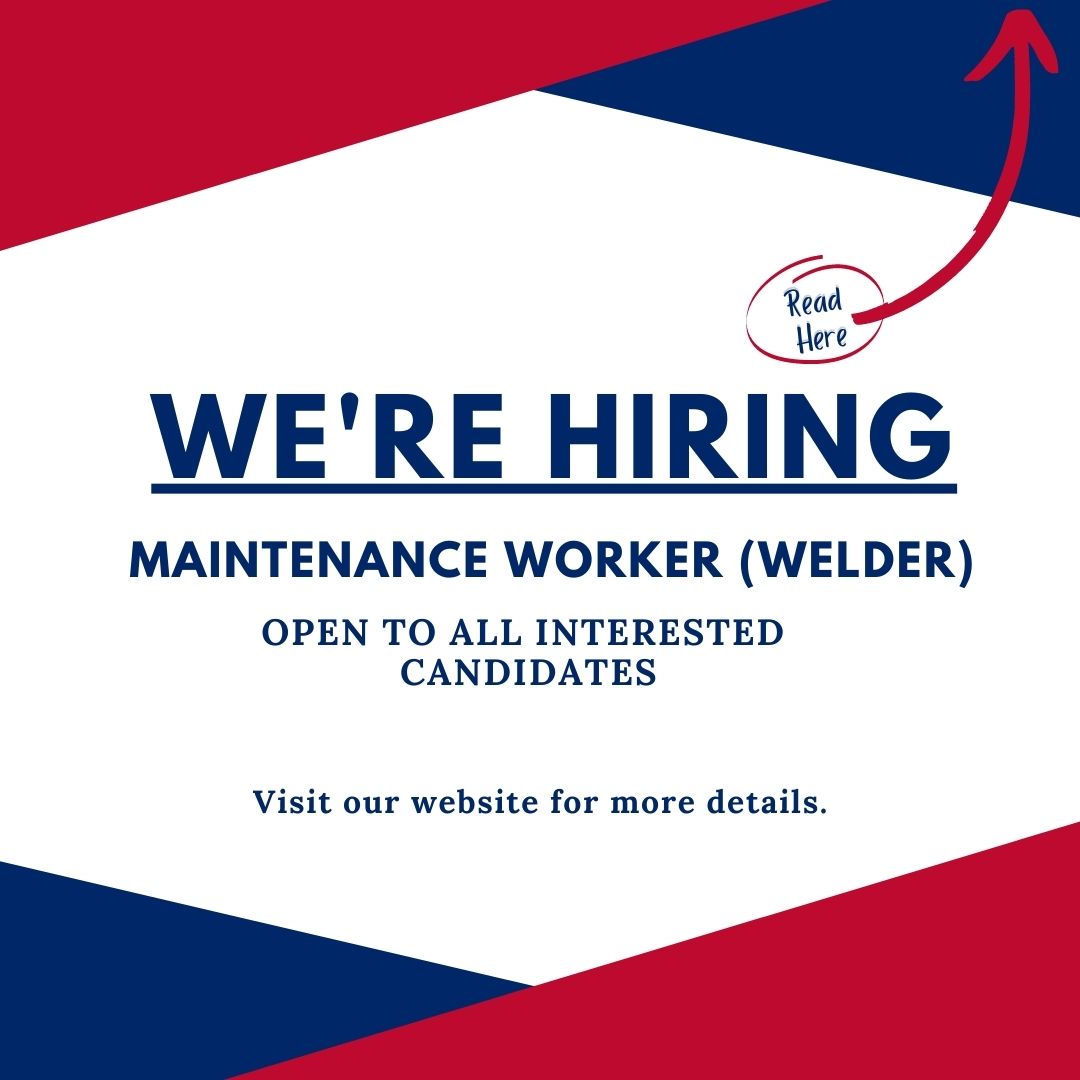 Applications are now open for: Procurement Agent - Deadline: October 17, 2022 ow.ly/Rp8050L4vgl Maintenance Worker (Welder) - Deadline: October 17, 2022 ow.ly/IhMW50L4vYC Share this post! Our next team member might be on your timeline!
