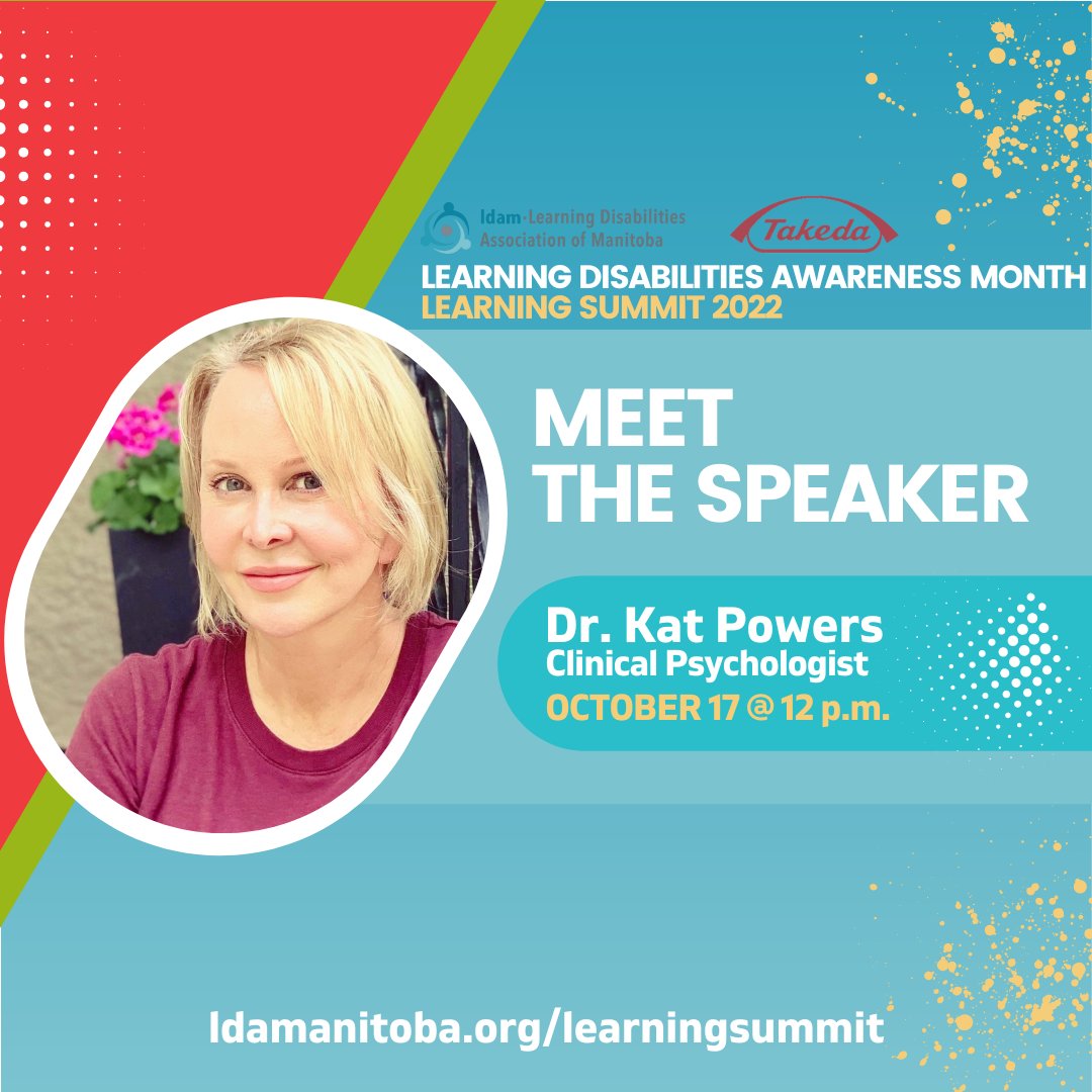 Our first Learning Summit speaker on October 17 will be Dr. Kat Powers!

Dr. Powers is a clinical psychologist specializing in assessing learning disabilities in children, teens, and young adults.

For more information on the upcoming Summit, visit: bit.ly/3rtNPih