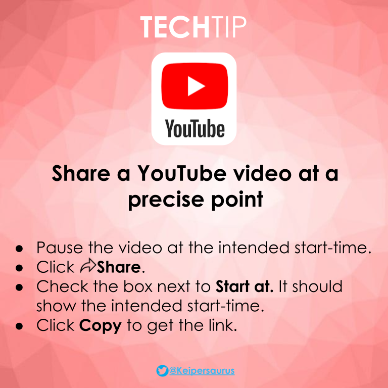 Tired of wasting time cueing up the video to where you want it to start? Try today's Tech Tip👇