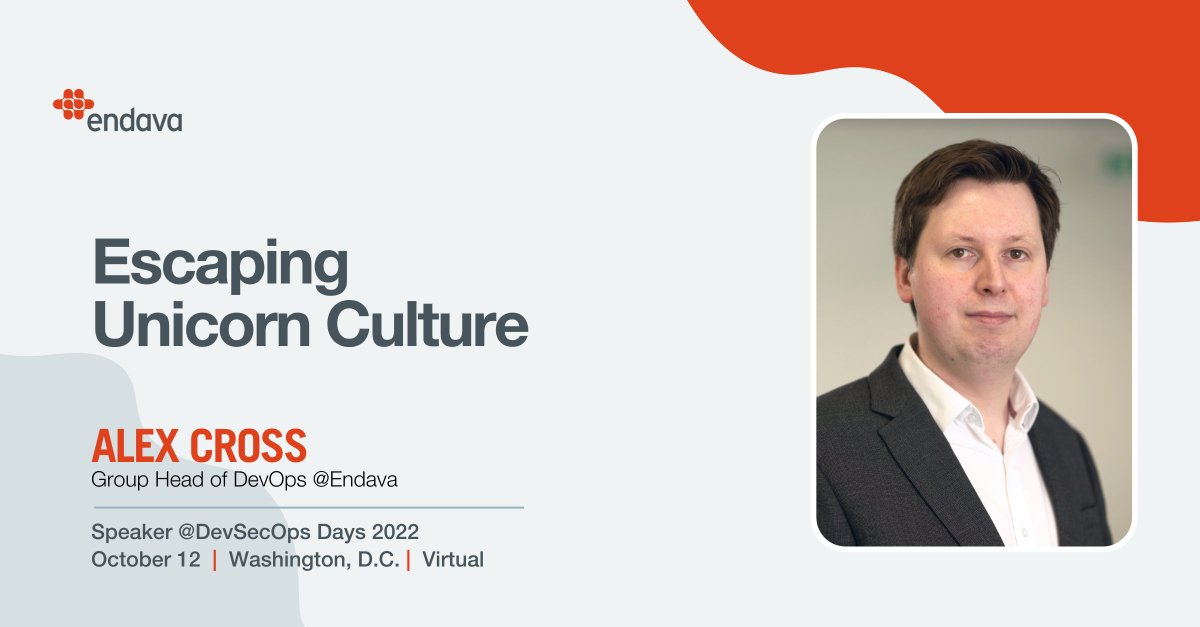 endava's tweet image. Join our Group Head of DevOps, Alex Cross, at #DevSecOpsDays, where he will tackle a concrete cultural challenge: the tendency to rely on ‘unicorn’ super-engineers. 

Join virtually to find out: okt.to/3qAWna