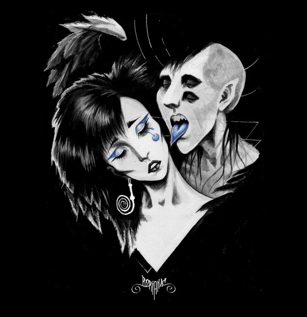 blaqkaudio's tweet photo. Fallen angels have your name on their mouths. #BlueCherry as imagined by B2rian LS. https://t.co/bm64aJq65j