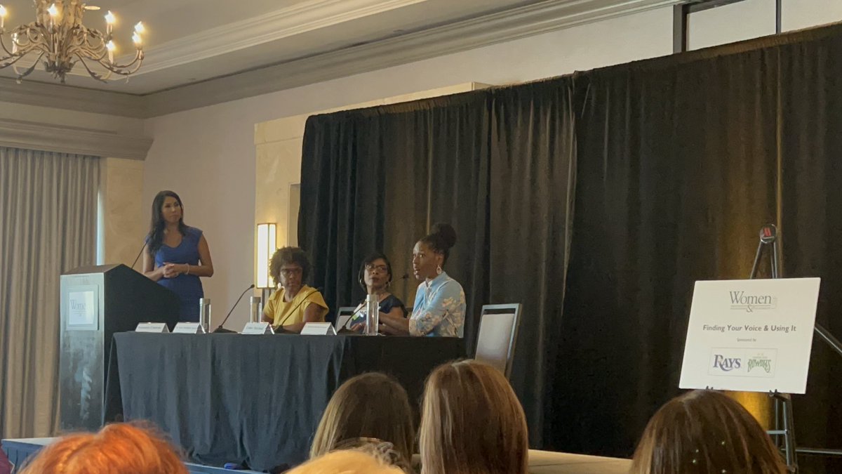 Powerful panel and discussion “Finding Your Voice &amp; Using It” with Dr. Elizabeth Hordge-Freeman, Esther Marshall, De Anna Sheffield Ward! 🤎 
@usfwlp #usfwlp22