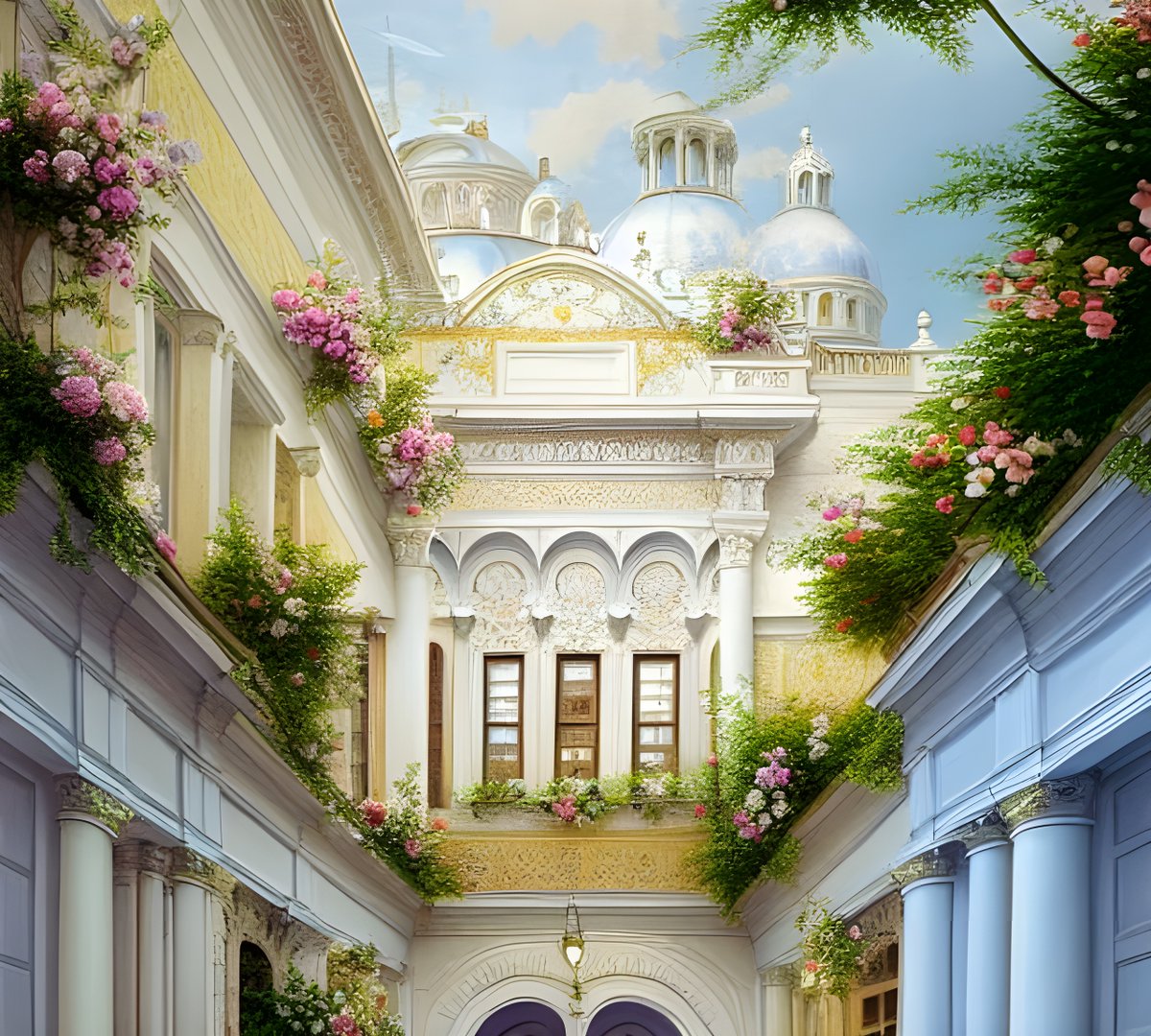 The Courtyard - Made in <a href="/NightcafeStudio/">NightCafe Studio</a>.
Available on <a href="/redbubble/">Redbubble</a>: tinyurl.com/2p8ctutp

#aiart #nightcafe #digitalart #DigitalArtist #artist #aiartcommunity #AIArtwork #printsforsale #redbubble #shopping #Floral #FlowersOnFriday #Europe #architecturedesign #design #homedecor