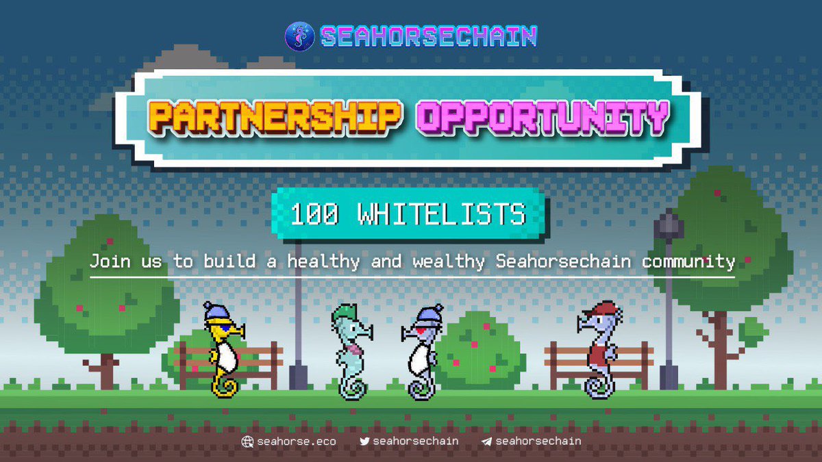 SeahorseChain's tweet photo. 💎Seahorsechain are building a healthy and wealthy crypto community. It is the project that you will receive a big green candle from.
Anyone who would like to be a part of our success could contact us. 
🎫Our valuable wl will be given to our partners 🔥 https://t.co/x9WqnRQnyo