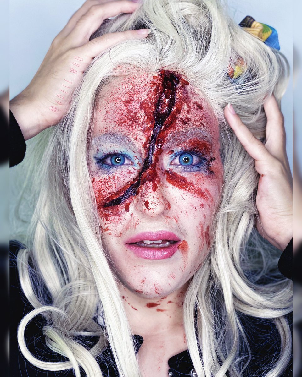 AdeleWho's tweet photo. SLASHER SERIE - TINA BRIDE, THE POPULAR GIRL

Wound Ib : @GlamandGore 

Who will be next ?

#makeup #maquillage #frmua  #80s #80smakeup #slasher #slashermakeup #halloween #halloweenmakeup #gore #fxmakeup #sfx #maquillagehalloween #maquillageseffetsspeciaux #horror #goremakeup https://t.co/UE0WV7dChI