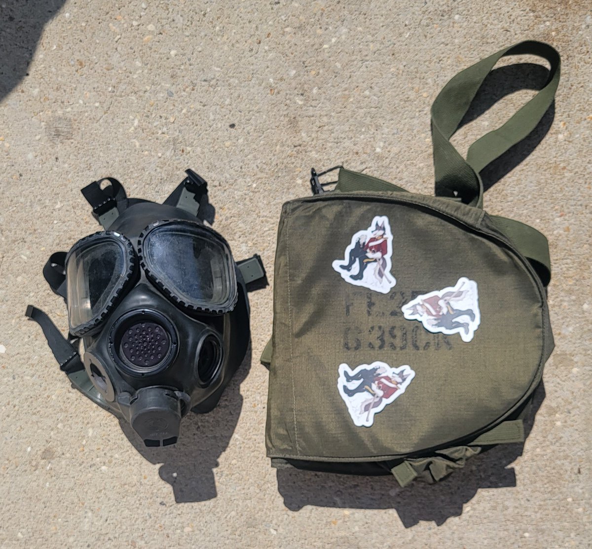 DakotaAstroWolf's tweet photo. ⚠️ 📢 🚨 ⚠️ 📢 🚨 ⚠️ 📢 🚨 

Im giving away this M40 gas mask to one lucky person on Friday October 14th. All you have to do is like and share to enter. You'll also get some Dakota stickers. https://t.co/tM1EfBczgX