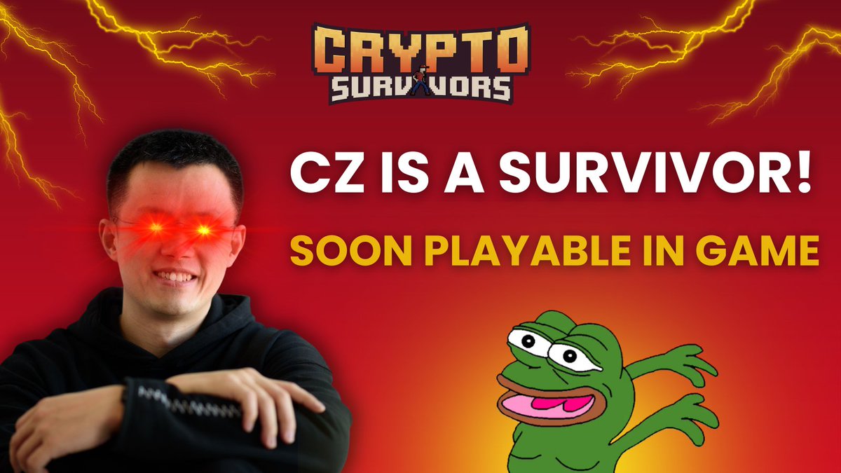 🚀 STOP 🚀 $SRV is rising to its initial price and funds are safu according to @cz_binance. 🔥 Will CZ be next to Wojak in the next update of Crypto Survivors? Only time will tell... 💎 > Play Crypto Survivors: cryptosurvivors.com